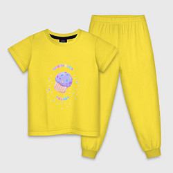 Пижама хлопковая детская Принцесса Ксения, цвет: желтый
