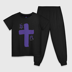 Пижама хлопковая детская Depeche Mode - sofad cross, цвет: черный
