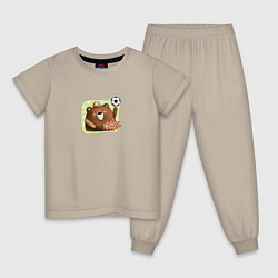 Детская пижама Медведь футболист