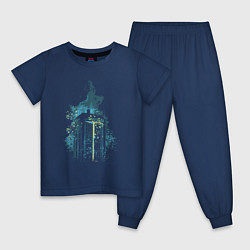 Пижама хлопковая детская Tardis magic, цвет: тёмно-синий