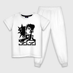 Пижама хлопковая детская JoJo Bizarre Adventure - ai art, цвет: белый