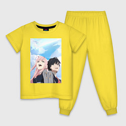 Пижама хлопковая детская Милый во Франксе Хиро, цвет: желтый