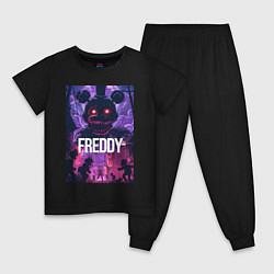Пижама хлопковая детская Freddy - мишка Фредди, цвет: черный