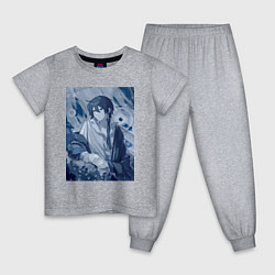 Пижама хлопковая детская Ванитас врач, цвет: меланж