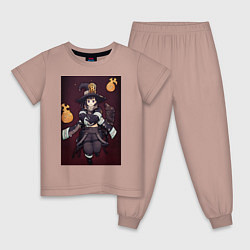 Пижама хлопковая детская Пламенная бригада пожарных Маки Одзэ, цвет: пыльно-розовый