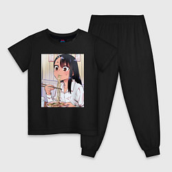 Пижама хлопковая детская Не издевайся, Нагаторо Хаясэ, цвет: черный