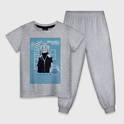 Пижама хлопковая детская О моём перерождении в слизь Римуру Темпест девушка, цвет: меланж