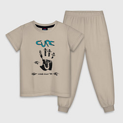 Пижама хлопковая детская The Cure - Wish tour, цвет: миндальный