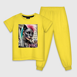 Детская пижама Девушка кошка - панк не умер