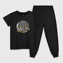 Пижама хлопковая детская Dallas USA, цвет: черный