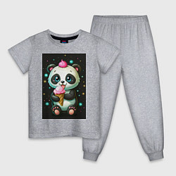 Детская пижама Панда с мороженым