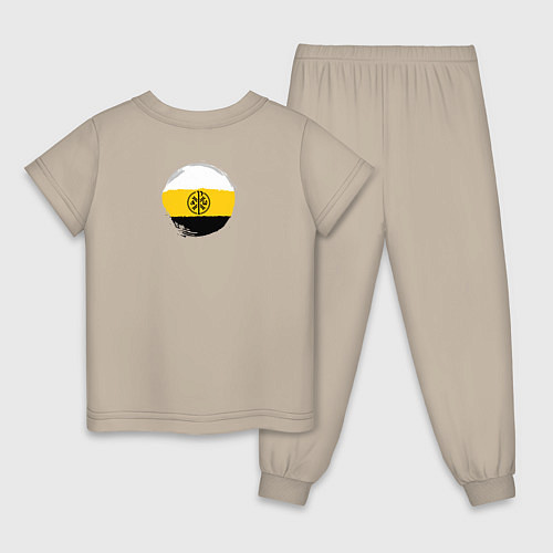 Детская пижама Сокрушу пред ним врагов его КЦК белый на узорном ф / Миндальный – фото 2