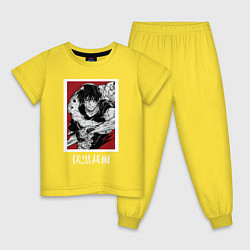 Детская пижама Магическая битва Тоджи красный фон