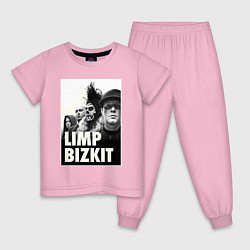 Пижама хлопковая детская Limp Bizkit all, цвет: светло-розовый