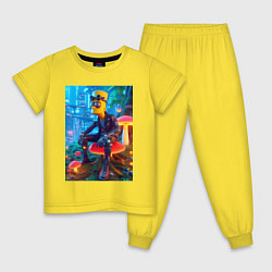 Детская пижама Барт Симпсон сидит на сказочном грибе - нейроарт ф