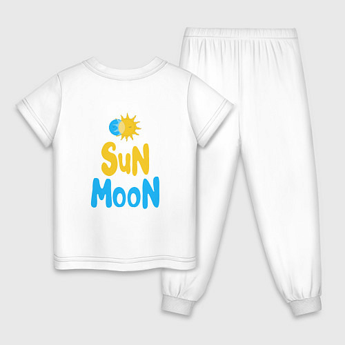 Детская пижама Луна и солнце / Белый – фото 2