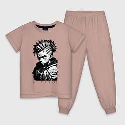 Пижама хлопковая детская Чувак Барт Симпсон, цвет: пыльно-розовый