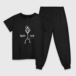Пижама хлопковая детская Depeche Mode - Exciter merch, цвет: черный