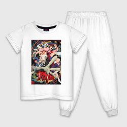 Пижама хлопковая детская Dandadan: All Persons, цвет: белый