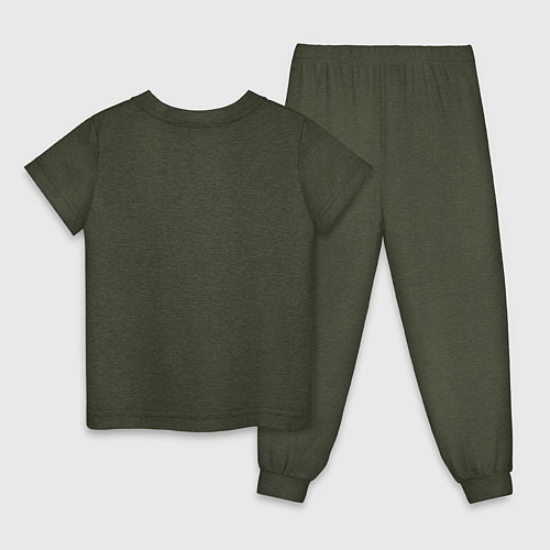 Детская пижама Игрит - поднятие уровня в одиночку / Меланж-хаки – фото 2