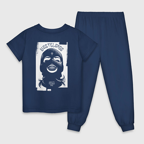 Детская пижама The girl with the grills on her teeth / Тёмно-синий – фото 2