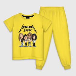Пижама хлопковая детская Metallica juniors - cartoon, цвет: желтый