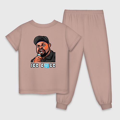 Детская пижама Icecube / Пыльно-розовый – фото 2