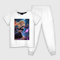 Пижама хлопковая детская Марин Китагава косплей Fate stay night, цвет: белый