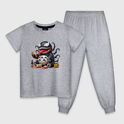 Пижама хлопковая детская Вентоторо - коллаба, цвет: меланж