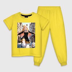 Пижама хлопковая детская Марин Китагава косплей Ани Форджер, цвет: желтый