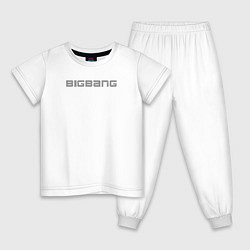 Пижама хлопковая детская Big bang sol, цвет: белый