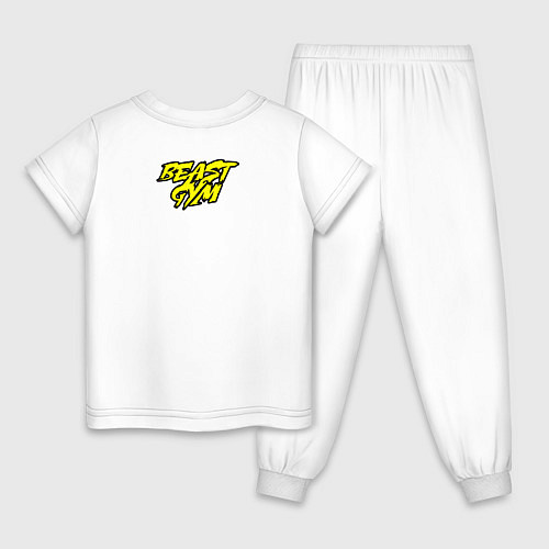 Детская пижама Beast gym / Белый – фото 2