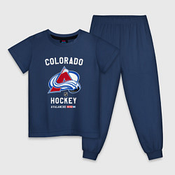 Пижама хлопковая детская Colorado Avalanche team NHL, цвет: тёмно-синий