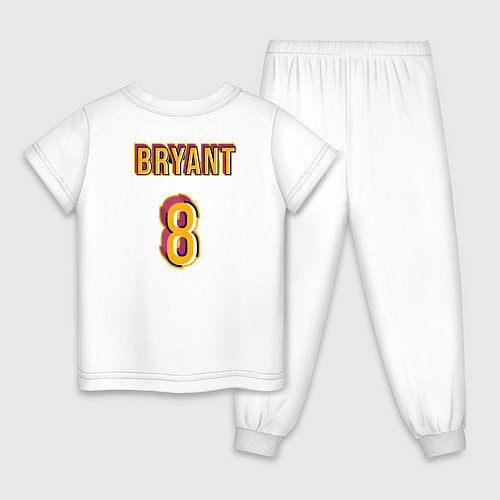 Детская пижама Кобе Брайант номер 8 / Белый – фото 2