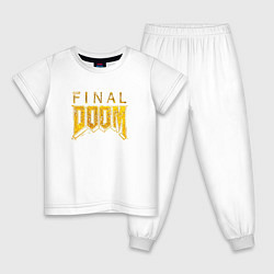 Детская пижама Doom final gold logo