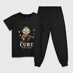 Пижама хлопковая детская The Cure рок группа, цвет: черный