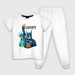 Детская пижама Batman and statue of Liberty - ai art fantasy