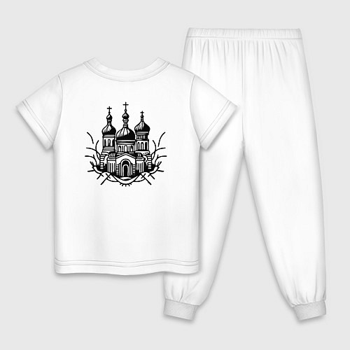 Детская пижама Купола / Белый – фото 2