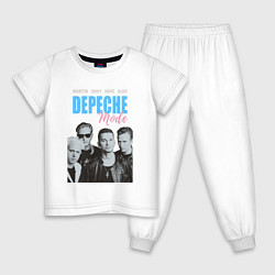 Пижама хлопковая детская Depeche Mode Violator portrait, цвет: белый