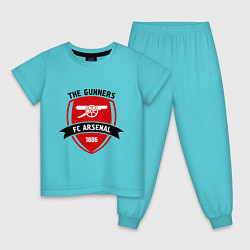Пижама хлопковая детская FC Arsenal: The Gunners, цвет: бирюзовый