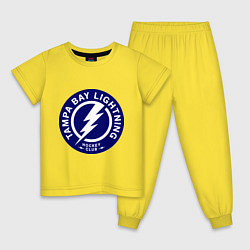 Пижама хлопковая детская HC Tampa Bay Lightning, цвет: желтый