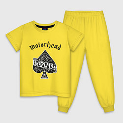 Пижама хлопковая детская Motorhead: Ace of spades, цвет: желтый