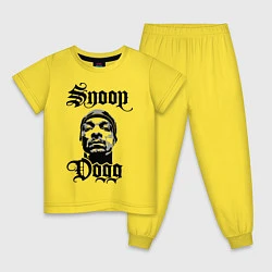 Пижама хлопковая детская Snoop Dogg Face, цвет: желтый
