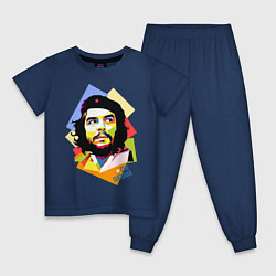 Пижама хлопковая детская Che Guevara Art, цвет: тёмно-синий