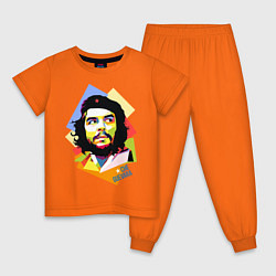 Пижама хлопковая детская Che Guevara Art, цвет: оранжевый