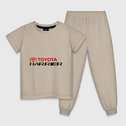Пижама хлопковая детская Toyota Harrier, цвет: миндальный