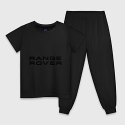Пижама хлопковая детская Range Rover, цвет: черный