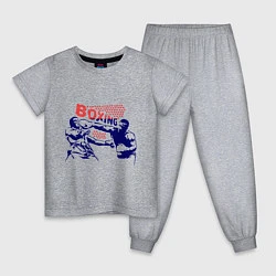 Пижама хлопковая детская Mike Boxing, цвет: меланж
