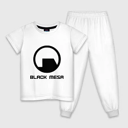 Пижама хлопковая детская Black Mesa: Logo, цвет: белый