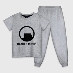 Пижама хлопковая детская Black Mesa: Logo, цвет: меланж
